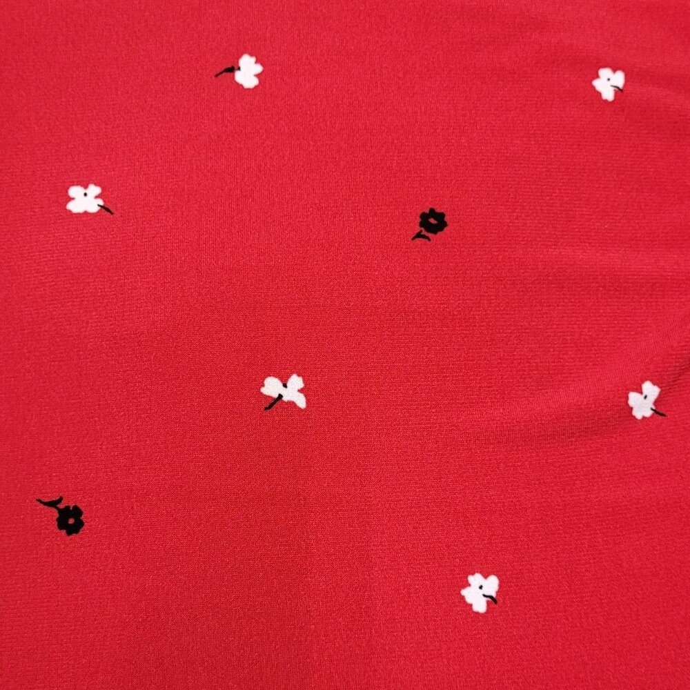 Liz Claiborne Red XL Top with Rose Print